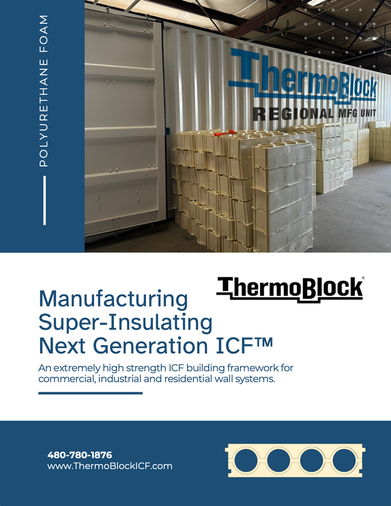 ThermoBlock Polyurethane Foam ICF - Insulated Concrete Form